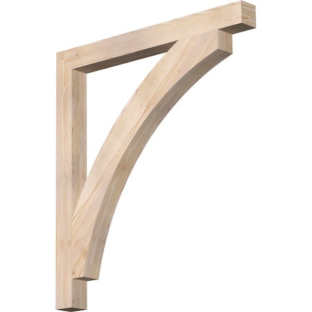 Ekena Millwork Thorton Block Smooth Bracket, Douglas Fir, 3 1/2"W x 38"D x 42"H BKT04X38X42THR05SDF